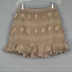 Sweet Skirt with Yarn Flower Embellishments by &merci. SZ S